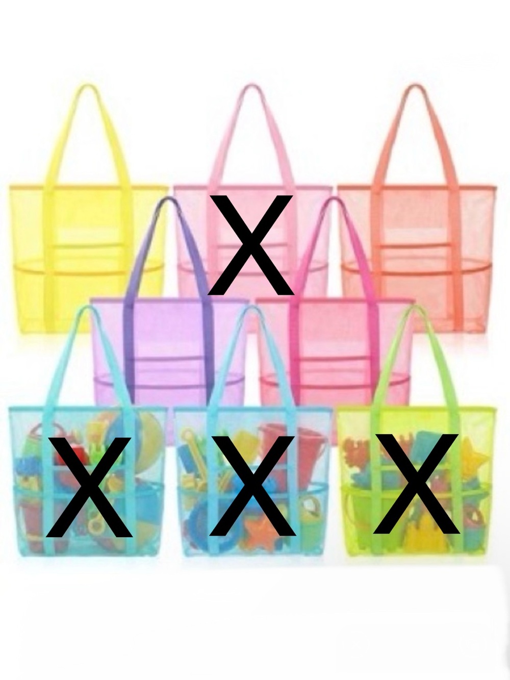 Mesh Tote Bag, Stylish Beach & Everyday Carry - Pick 1